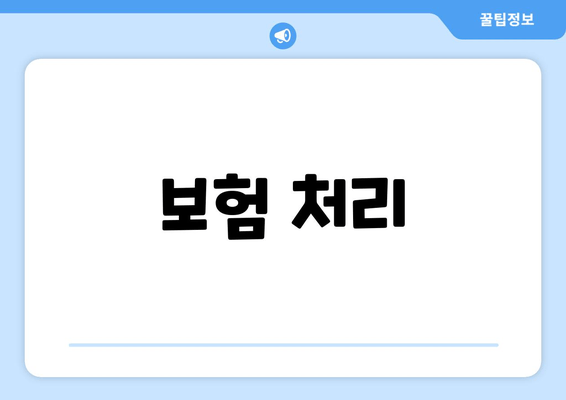 보험 처리