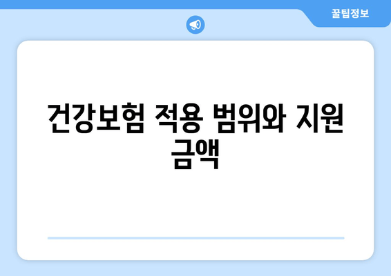 건강보험 적용 범위와 지원 금액