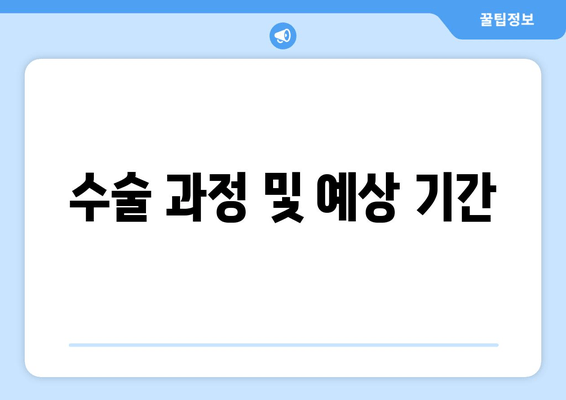 수술 과정 및 예상 기간