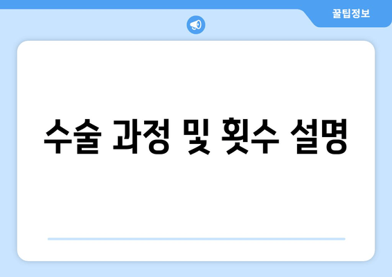 수술 과정 및 횟수 설명