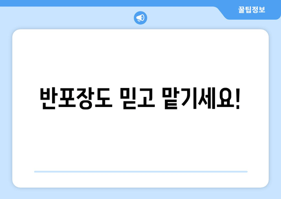 반포장도 믿고 맡기세요!