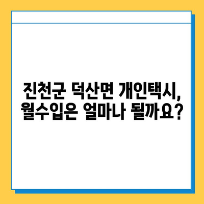 진천군 덕산면 개인택시 면허 매매 가격 & 시세 (번호판, 넘버값) | 자격조건, 월수입, 양수교육