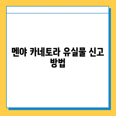 멘야 카네토라 츠케멘 유실물 찾기| 신고부터 찾는 방법까지 | 유실물, 분실물, 신고, 멘야 카네토라