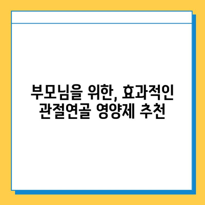 부모님 건강 선물, 관절연골영양제 추천 가이드 | 부모님 선물, 관절 건강, 연골 건강, 영양제 추천