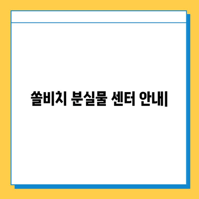 쏠비치 분실물 센터 안내| 찾아가는 방법, 운영시간, 연락처 | 쏠비치, 분실물, 센터, 안내