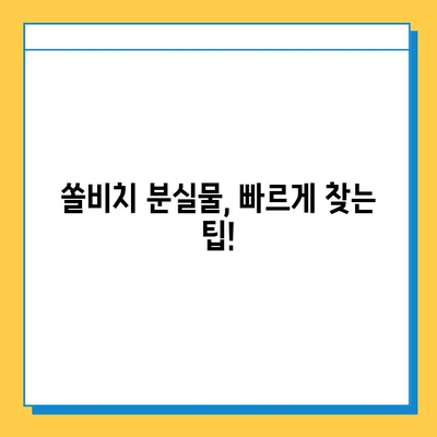 쏠비치에서 잃어버린 물건 찾기| 분실물 센터 이용 가이드 | 쏠비치, 분실물, 유실물, 찾는 방법, 팁