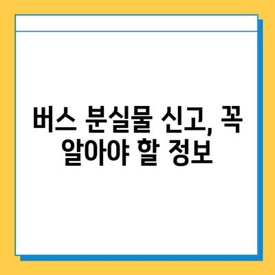 버스에서 물건을 잃어버렸을 때? 당황하지 말고 이렇게 해 보세요! | 분실물, 버스, 대처법, 찾는 방법