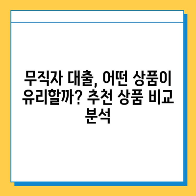 무직자 대출 최적 금리 찾는 방법| 신용등급별 맞춤 전략 & 추천 상품 비교 | 무직자, 대출, 금리 비교, 신용등급, 추천