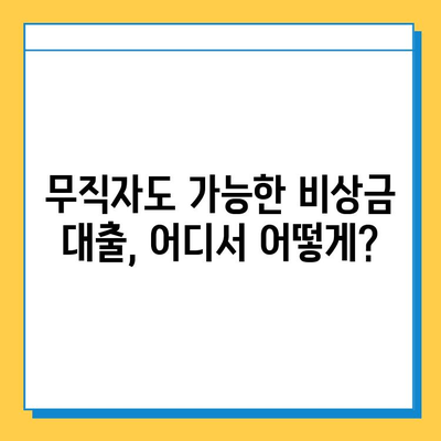 무직자 비상금 대출 완벽 가이드| 조건, 한도, 금리, 신청 방법 | 비상금 마련, 대출 정보, 신용대출, 대출 조건