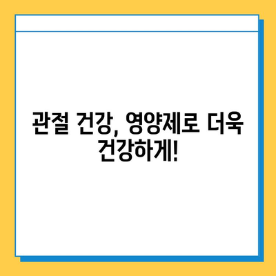 관절 건강, 과학적으로 지켜줄 영양제| 통증 완화와 건강 유지 | 관절연골, 영양제 추천, 건강 관리, 과학적 분석