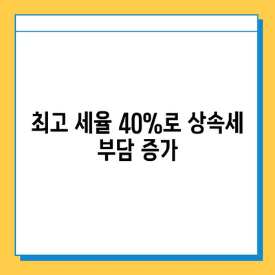 2025년 상속세 개정안, 주요 내용 총정리| 최고 세율 40%, 자녀 공제 5억 확대, 대주주 할증 폐지 | 상속세, 재산세, 기재부, 개정안, 세금