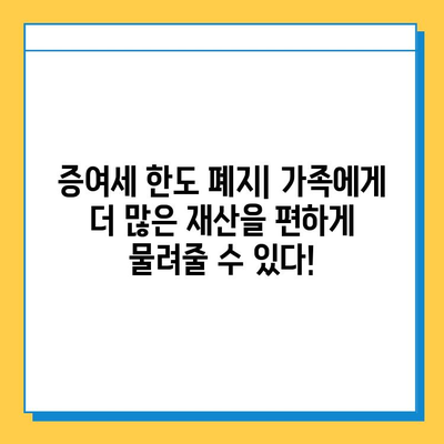 상속세 대폭 조정! 자녀공제 5억원, 증여세 한도 폐지| 변화된 상속·증여 제도 완벽 가이드 | 상속세, 증여세, 세금, 재산, 가이드, 법률
