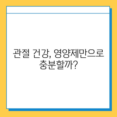 관절 연골 건강, 영양제로 지켜낼 수 있을까? | 관절 연골 영양제 선택 가이드, 섭취 후 변화, 효과적인 섭취 방법