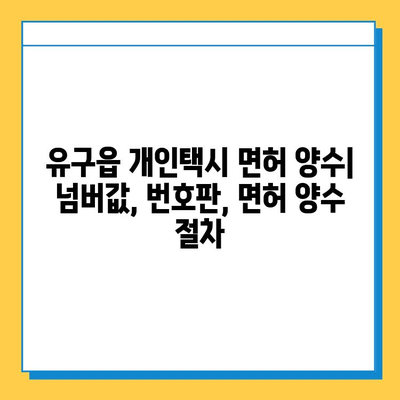 충청남도 공주시 유구읍 개인택시 면허 매매 가격| 오늘 시세 확인 및 자격조건, 월수입, 양수교육 안내 | 넘버값, 번호판, 면허 양수 |