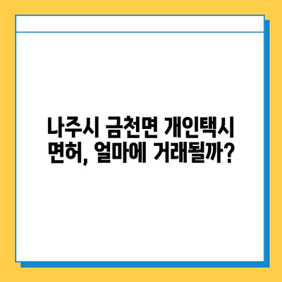전라남도 나주시 금천면 개인택시 면허 매매 가격| 오늘 시세, 넘버값, 자격조건, 월수입, 양수교육 | 상세 가이드