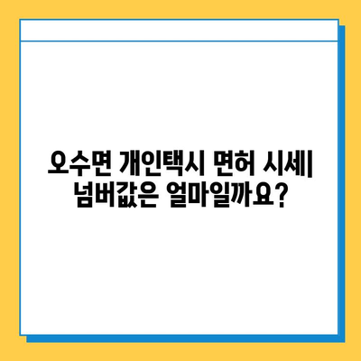 전라북도 임실군 오수면 개인택시 면허 매매 가격 & 시세 (번호판, 넘버값) | 자격조건, 월수입, 양수교육