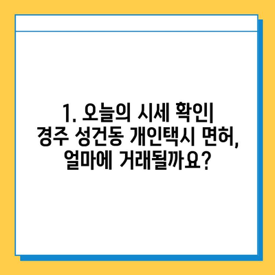 경주 성건동 개인택시 면허 매매 가격| 오늘 시세 확인 & 자격조건, 월수입, 양수교육 안내 | 번호판, 넘버값, 매매 정보
