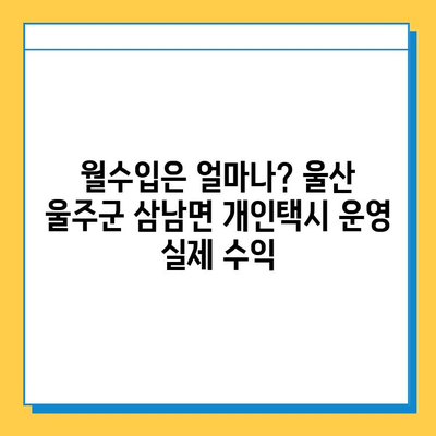 울산 울주군 삼남면 개인택시 면허 매매 가격| 오늘 시세 확인 & 자격 조건 | 월수입 | 양수 교육