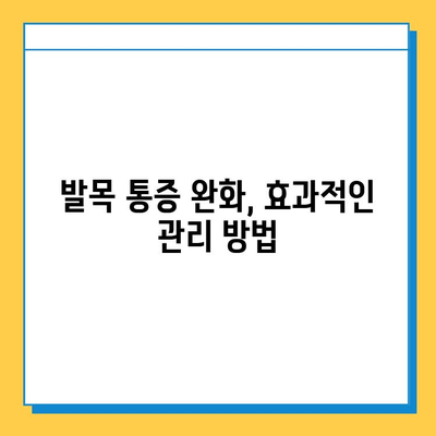 발목 통증 관리| 연골 건강 지키는 핵심 전략 | 발목 통증, 연골 재생, 운동, 식단