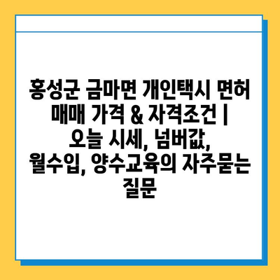 홍성군 금마면 개인택시 면허 매매 가격 & 자격조건 | 오늘 시세, 넘버값, 월수입, 양수교육