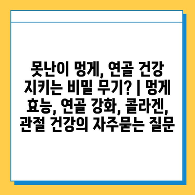 못난이 멍게, 연골 건강 지키는 비밀 무기? | 멍게 효능, 연골 강화, 콜라겐, 관절 건강