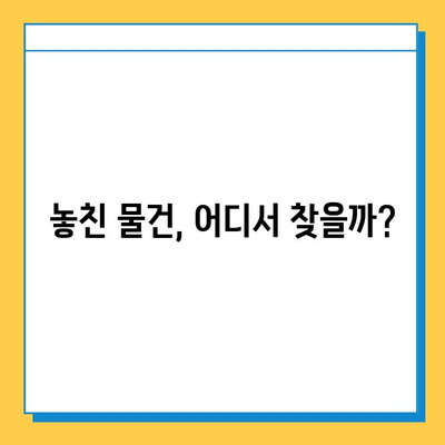 대중교통에서 놓고 내린 물건 찾기| 성공률 높이는 5가지 꿀팁 | 분실물, 대중교통, 팁, 찾기, 방법