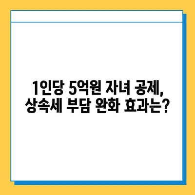 상속세 개편, 자녀 공제 1인당 5억원! 변화된 상속세 체계 완벽 분석 | 상속세, 조세체계 개편, 자녀 공제, 상속, 재산세