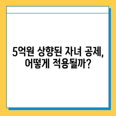 상속세 개편, 자녀 공제 5억원 상향! | 상속세, 개정, 공제, 부동산, 증여