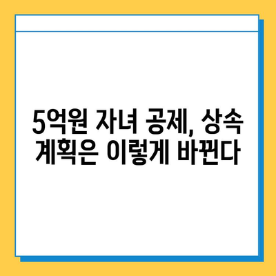 상속세 자녀 공제 5억원 대폭 확대!  내가 받을 수 있는 혜택은? | 상속세, 자녀 공제, 세금 혜택, 상속 계획