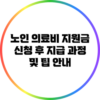 노인 의료비 지원금 신청 후 지급 과정 및 팁 안내