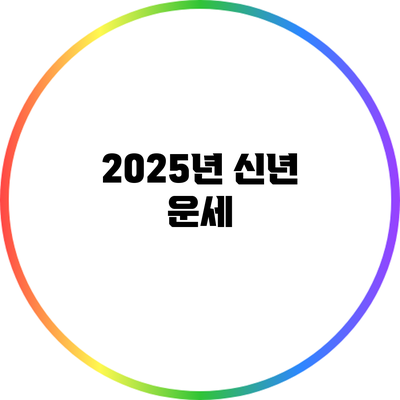 2025년 신년 운세