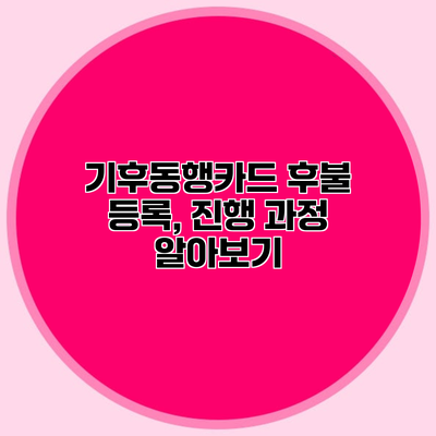기후동행카드 후불 등록, 진행 과정 알아보기