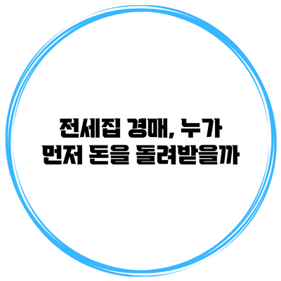 전세집 경매, 누가 먼저 돈을 돌려받을까?