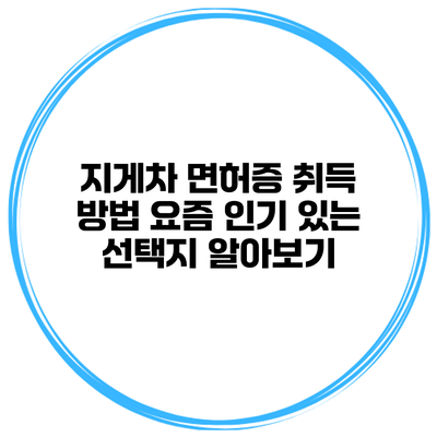 지게차 면허증 취득 방법: 요즘 인기 있는 선택지 알아보기